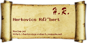 Herkovics Róbert névjegykártya