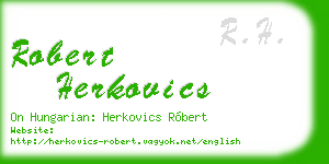 robert herkovics business card